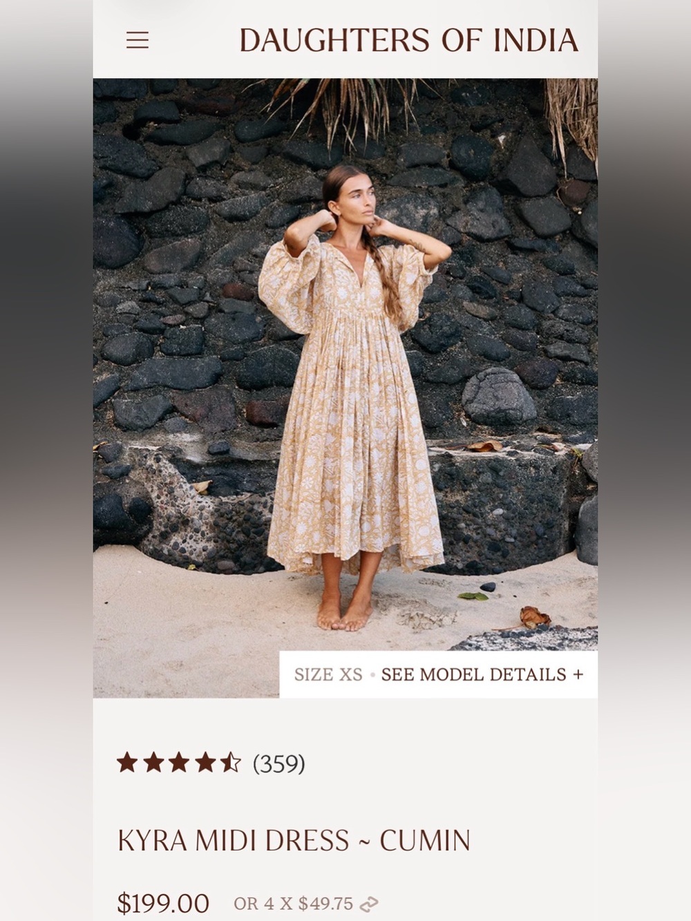 Daughters of India Kyra Midi Dress
